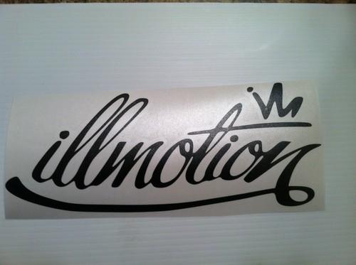 Illmotion ill sticker decal jdm vinyl euro drift racing illest fatlace 9x3"