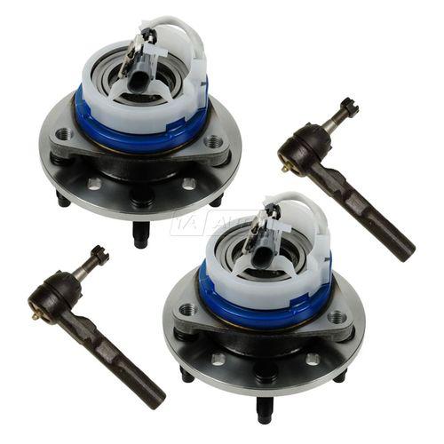 Wheel hub & outer tie rod kit set of 4 for malibu classic alero cutlass grand am