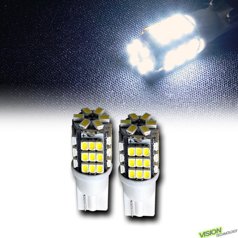 2pc white t10 wedge 42x 3020 smd led light lamp bulbs 192 193 194 259 280 285