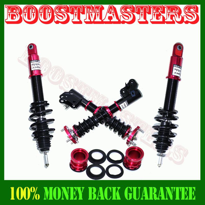 2006-2011 honda civic full coilover suspension lowering kits non damper red