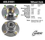 Centric parts 406.51001e rear hub assembly