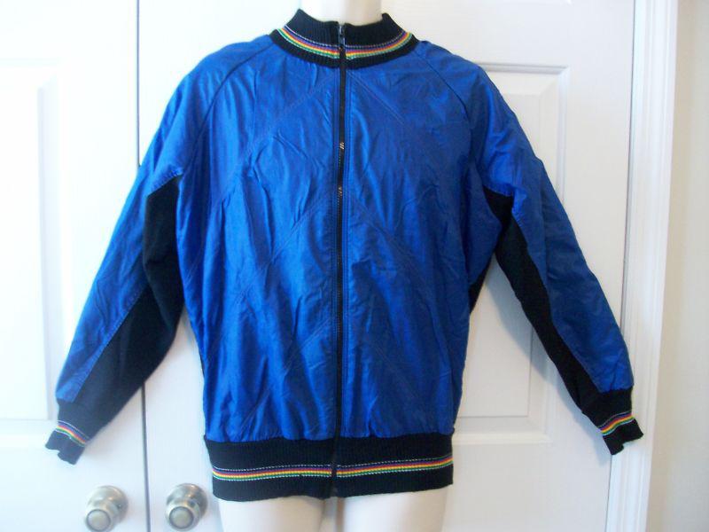 Cool vintage wool racing jacket ~made in italy~pockets on back~sz m