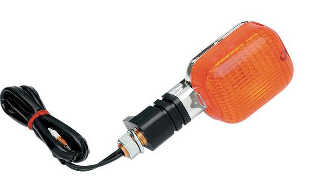 K&s dual sport turn signal set single filament 12v chrome amber