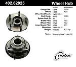 Centric parts 402.62025e front hub assembly