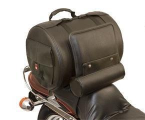 Motorcycle leather sissy bar bag back rest bag roll bag hard inner core