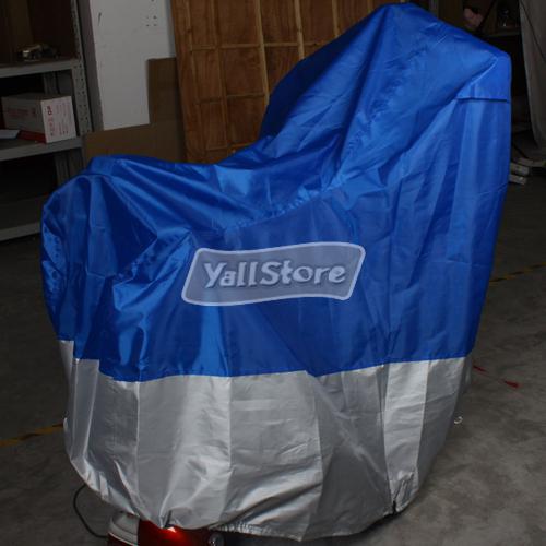 New 170t polyester bike motorcycle motorbike dust rain cover blue&silver m