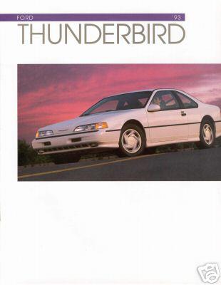 1993 ford thunderbird sales brochure folder original excellent condition