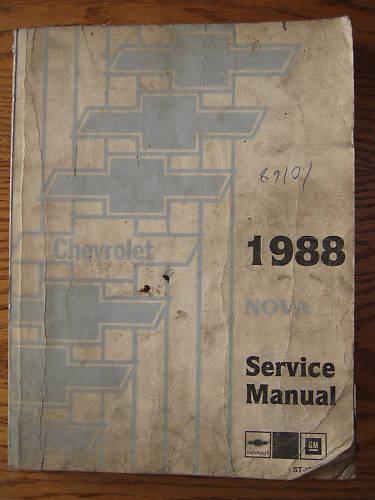 1988 chevrolet nova service manual ste-373-88 original