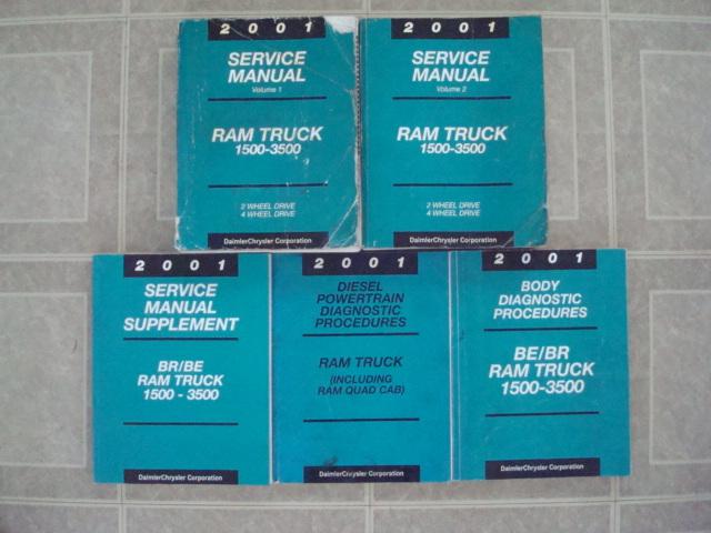 2001 dodge ram truck 1500 2500 3500 factory work shop service repair manual book