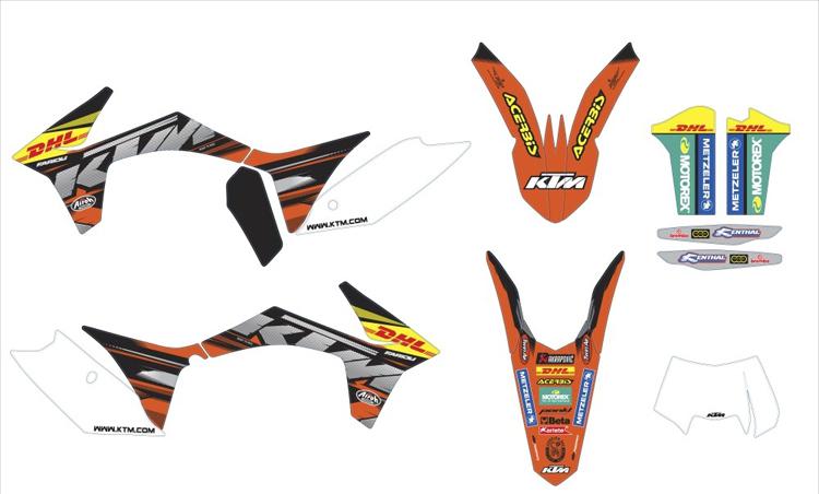 Brand new ktm factory world enduro graphics kit xc-w exc 2012 2013 78708990100