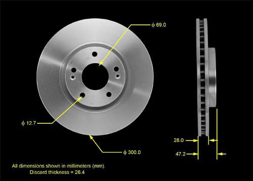 Bendix prt5832 front brake rotor/disc-disc brake rotor