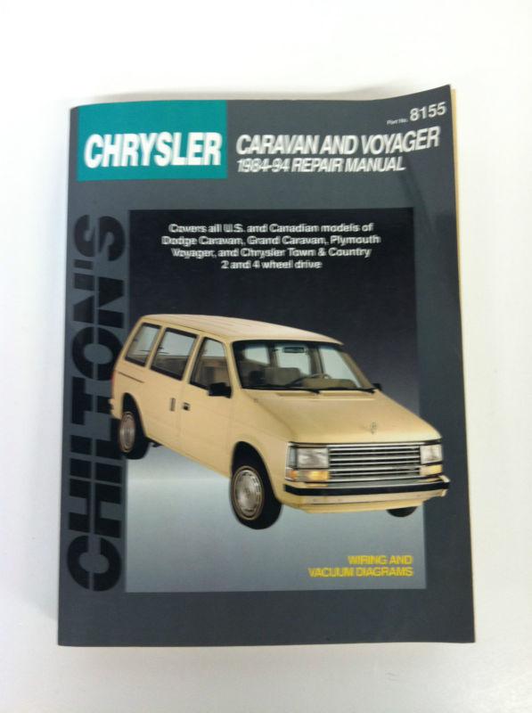 Chilton manual chrysler caravan & voyager 1984-94, read for more info