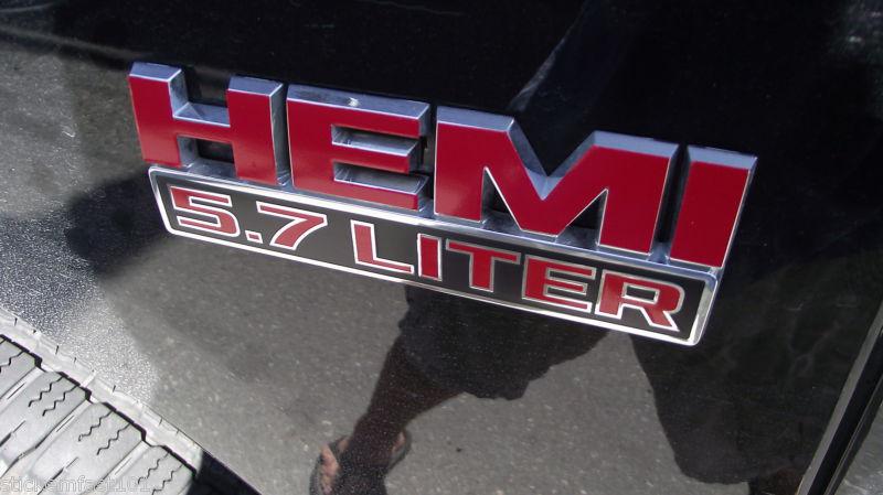 Dodge ram 1500 hemi 5.7l emblem decal overlay 2013 2014