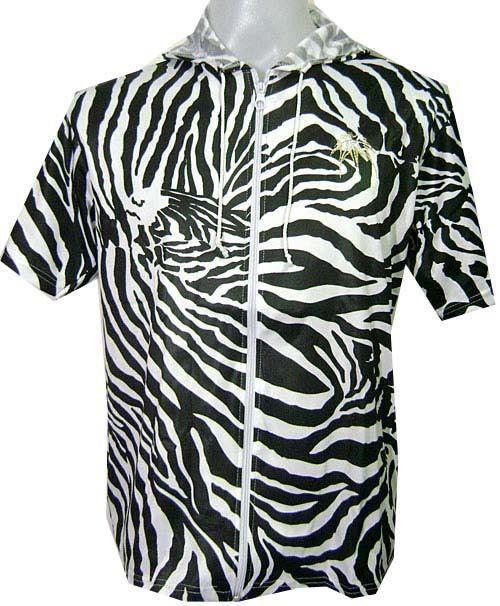 New black & white yakuza classic tiger hoodie biker punk shirt jacket mens sz l