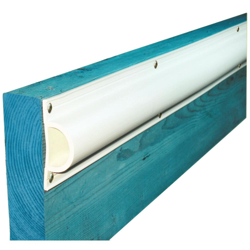 Dock edge 1190-f standard d pvc profile 16ft roll - white