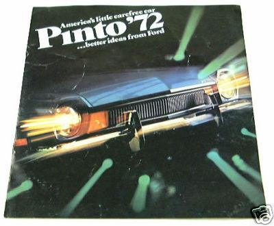 1972 72 ford pinto brochure runabout sedan 2dr 3dr