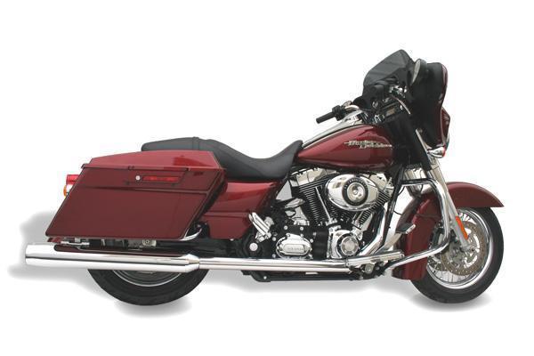 Samson exhaust true duals crossover chrome for harley fl 09