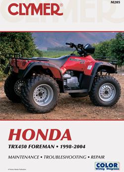 Clymer repair manual, honda trx450 foreman 1998-2004