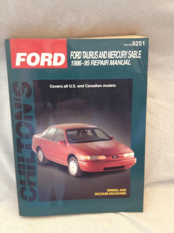 Chilton's ford taurus and mercury sable 1986-95 repair manual