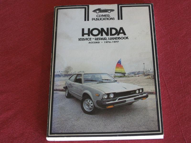 Clymer 1976->1977 honda accord service/repair manual - near perfect condition