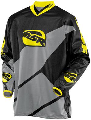 Msr 2014 adult renegade black/grey/yellow jersey size small sm