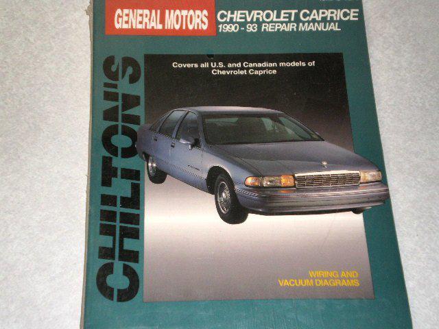 1990 1991 1992 1993 chevrolet caprice chilton repair manual new in factory wrap