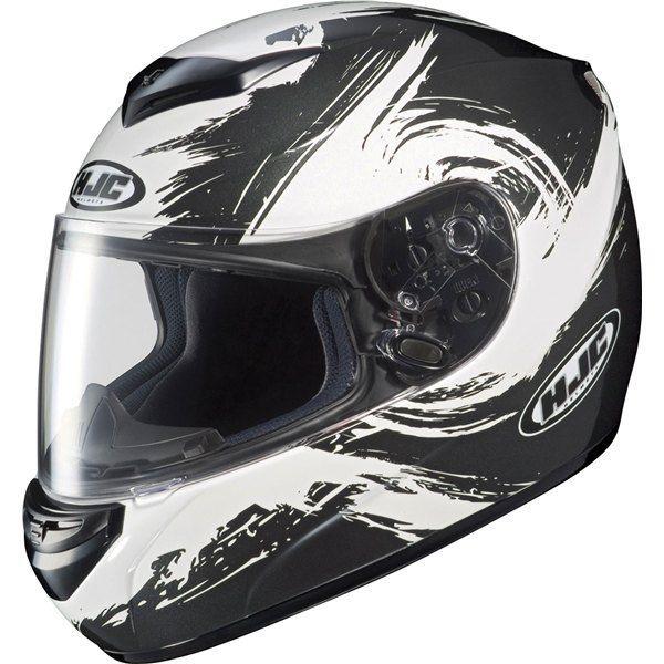 Black/white s hjc cs-r2 contrast full face helmet