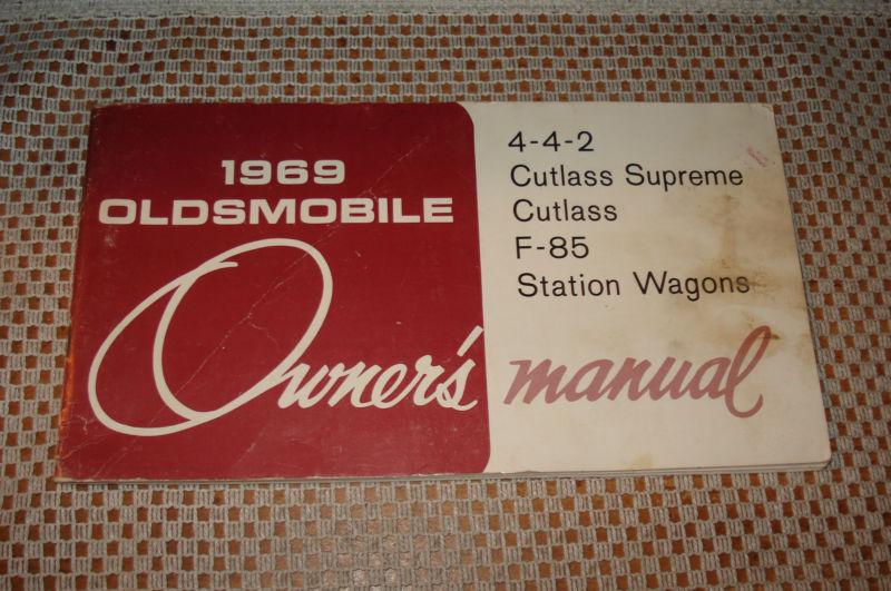 1969 oldsmobile owners manual original cutlass 442 rare book gm 1st edition rare