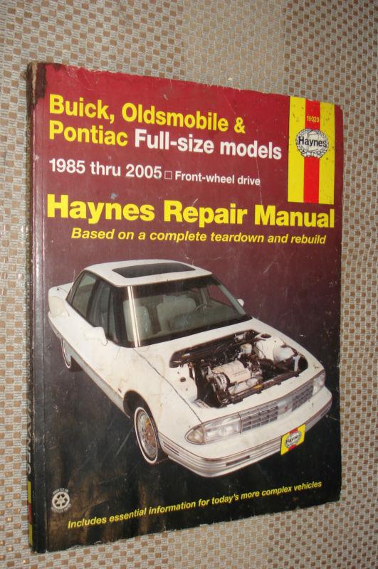 1985-2005 oldsmobile buick full size models haynes service manual shop book 