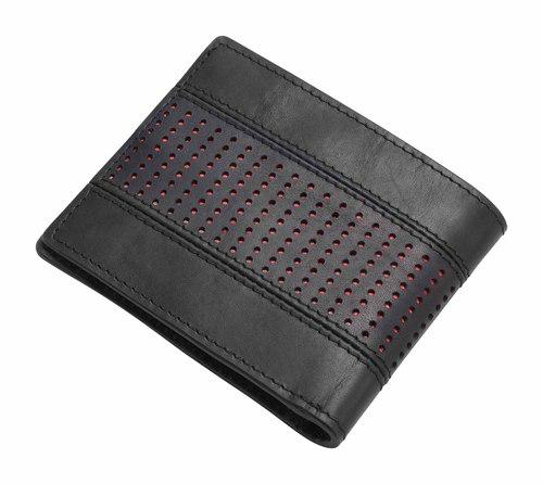 New icon adult leather wallet, black, one size