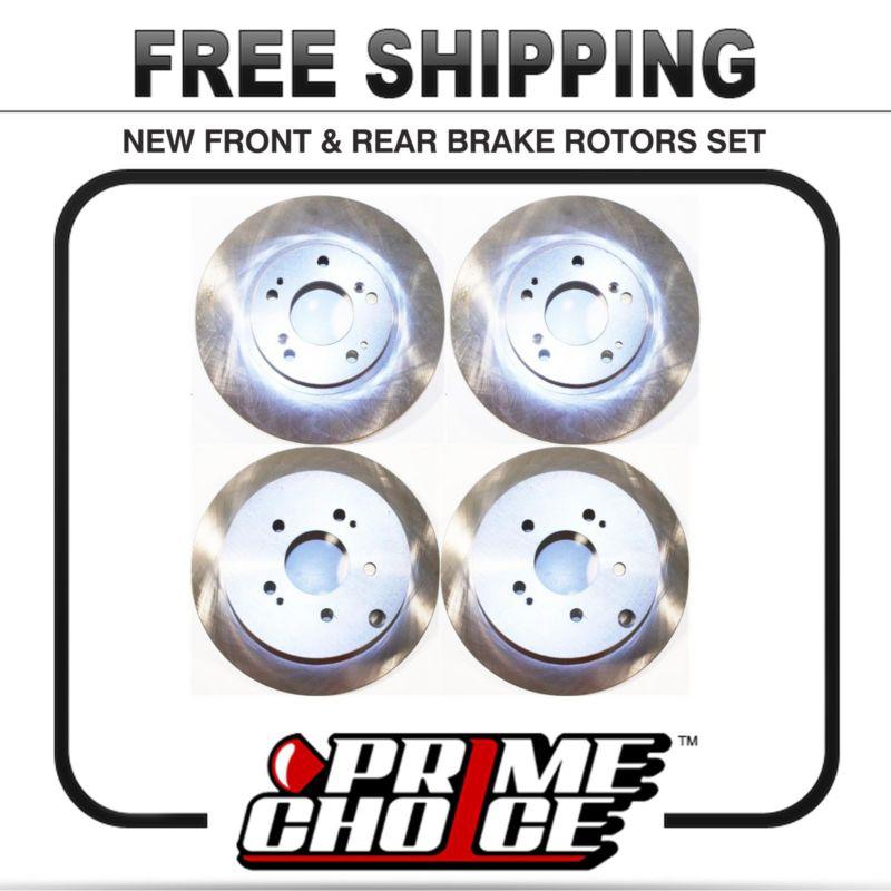 Set of 4 premium new brake disc rotors 2 complete pairs kit for front and rear