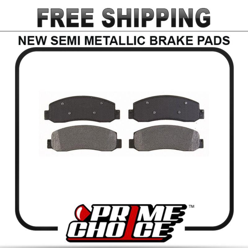 New premium complete set of front metallic disc brake pads with shims