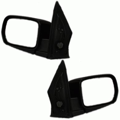 Black power side view door mirror assembly pair set driver passenger left+right