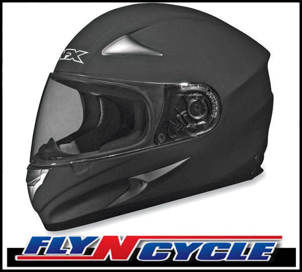 Afx fx-90 solid flat black 2xl full face motorcycle helmet dot ece