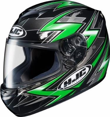 Hjc cs-r2 thunder full face motorcycle helmet mc-4 green extra large xl