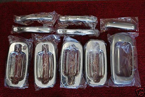 Sierra chrome door handle tailgate mirror covers kit w