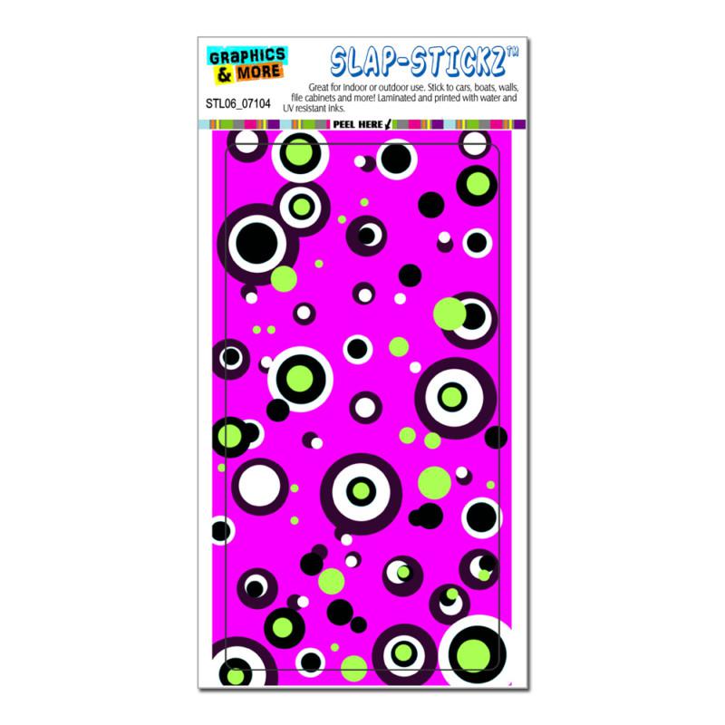 Circles dots pink - slap-stickz™ automotive car window locker bumper sticker