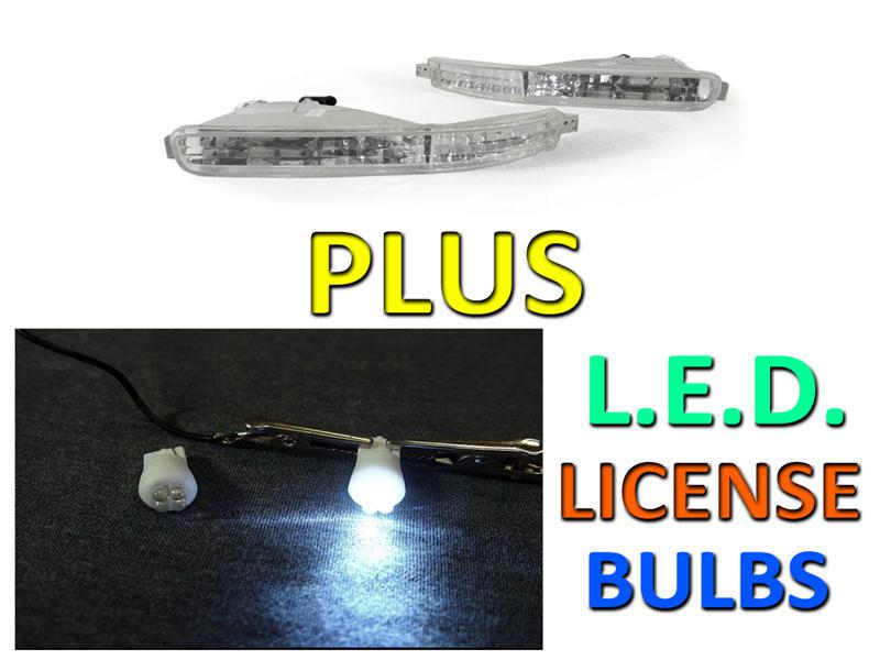 Depo 92-93 honda accord clear front bumper signal lights lamps + led bulbs new