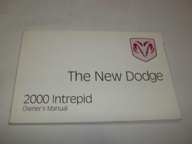 2000 dodge intrepid owner's manual. very clean. oem / free s/h