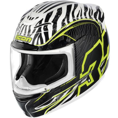 Icon airmada bostrom motorcycle helmet black white green all sizes