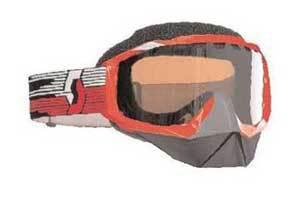 Scott hustle snowcross w/ silver chrome acs thermal lens adult goggles,red