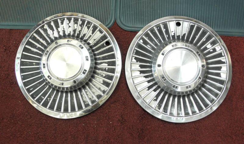 1958 thunderbird fashion ray hub cap - original ford wheel cover  (2)