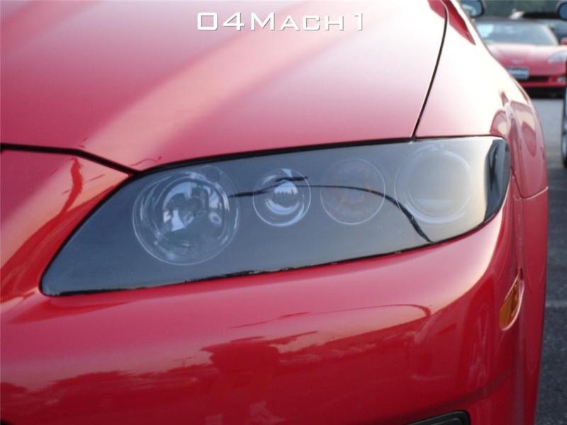 Mazda 6 sedan smoke colored headlight film  overlays 2003-2008