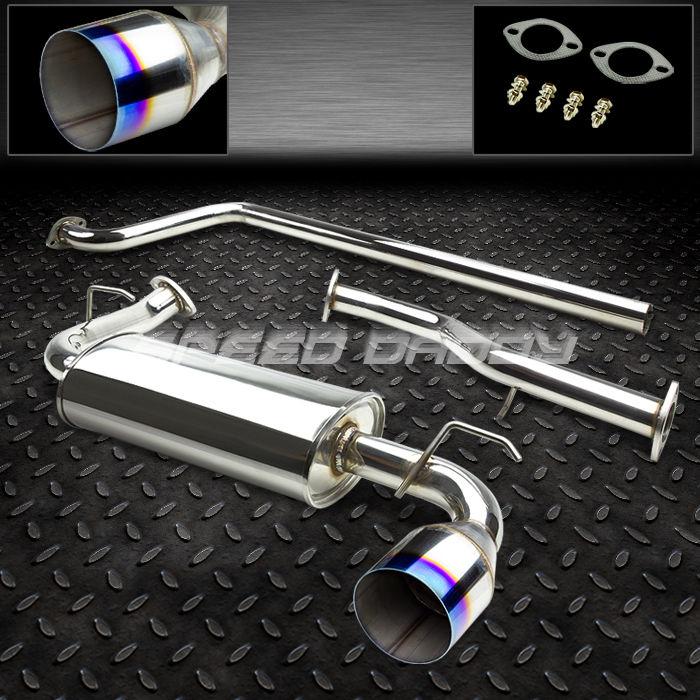 4.75" burnt tip muffler catback/cat back exhaust+silencer 00-05 dodge neon sohc