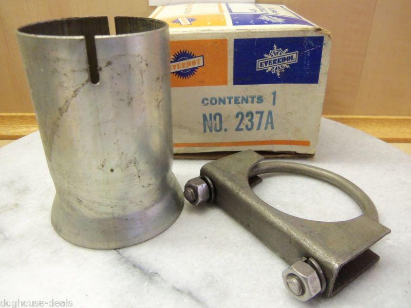 Vintage everco 237a automotive exhaust flange, 2 1/4" clamp, free us ship