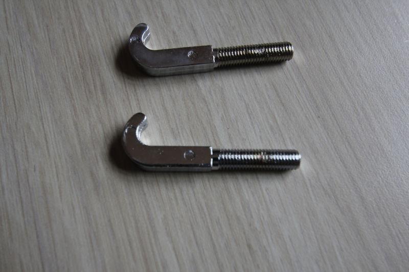 1964-1966 thunderbird convertible top metal closing j-hooks - pair