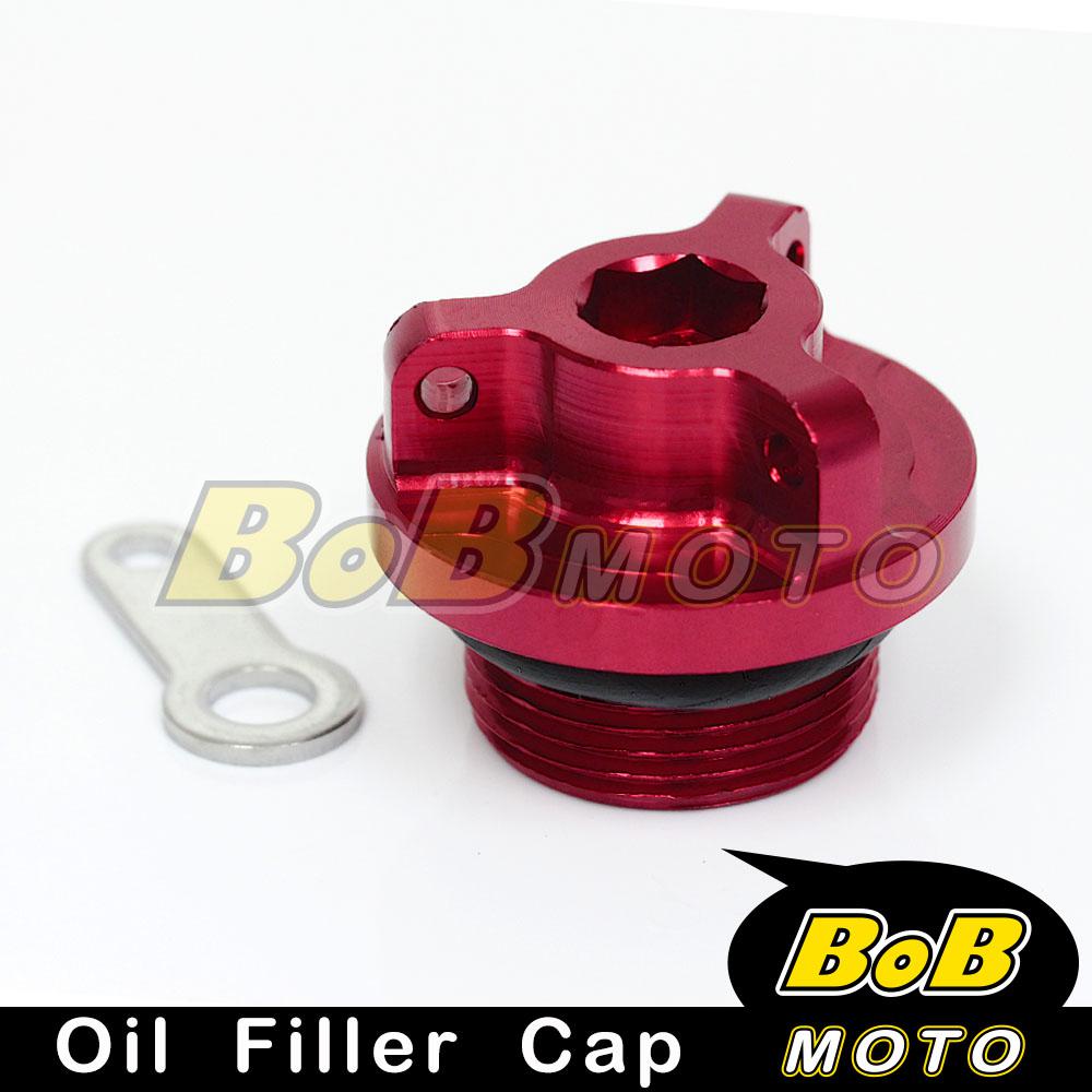 Red billet cnc oil filler cap honda cb500 x f r 2013