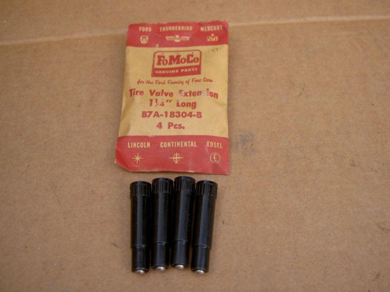 57 ford accessory tire valve stem extensions, 1 1/4 inches, 1 pack of 4, nos