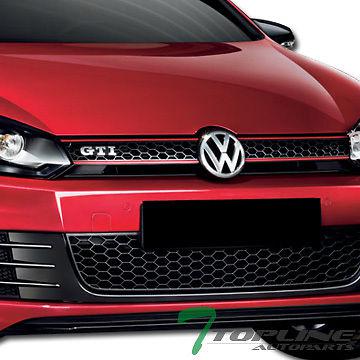 Black euro sport mesh front hood bumper grill grille 10-12 mk6 golf gti jetta