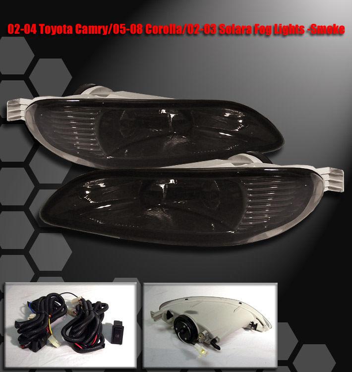 2002-2004 toyota camry/solara/2005-2008 corolla jdm smoke fog lights lamp+switch